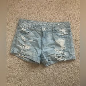 Ripped Jean Shorts